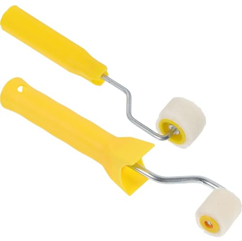 Lurrose Set 1 Mini Rullo per Pittura Fai da Te Manico Rullo per Vernice a Olio 2 Cm Piccolo per Dettagli e Angoli per Pittura Murale e Superfici Ridotte