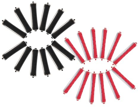 Genérico Varillas para Permanente de Cabello Pequeñas y Medianas 16x91mm y 19x91mm, Rodillos de Plástico Resistentes al Calor para Ondas y Rizos, Herramientas Cabello Profesionales