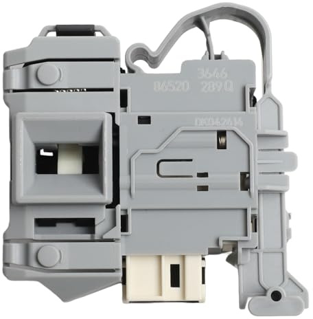 WheatThrive Serrure de porte électromagnétique pour machine à laver à tambour Haier, interrupteur de porte sans retard sans vis DK042614, pièce de rechange grise
