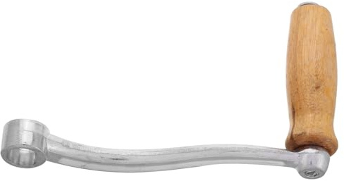 HEALLILY Maniglia per Tritacarne Manuale in Ferro Impugnatura in Legno, Design Compatto ed Elegante, per Uso Domestico in Cucina