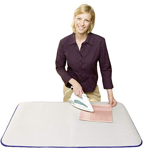 Wenko Thermo-Bügeltischauflage - hitzereflektierend, Aluminiumbeschichtung, Baumwolle, 100 x 65 cm, alufarben