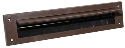 STORMGUARD Letterbox Cover Draught Excluder with Brush - Brown with flap