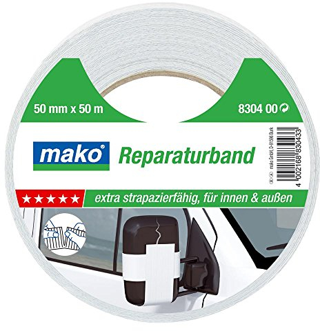 Mako Reparaturband Steinband Gewebeband Panzerband Panzertape weiß