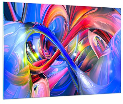 ARTTOR Quadro su Vetro 100x70cm Stampe da Parete in Vetro Astratto colori Grandi Decorazione Murale Camera da Letto Cucina 1 pezzo Quadri Moderni Soggiorno Immagini Wall Art GAA100x70-2294