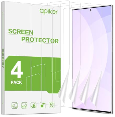 apiker 4 Stück Schutzfolie für Samsung Galaxy Note 10 Plus/Pro, Galaxy Note 10 Plus TPU Displayschutzfolie, [Anti-Kratzen], [Anti-Öl], [Anti-Bläschen], [Hohe Definition], [Hohe Empfindlichkeit]