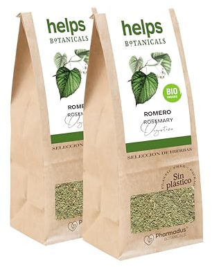 HELPS INFUSI - Tè sfuso al rosmarino. Infuso digestivo, carminativo, rilassante e anti-ansia. Sacco sfuso da 100 grammi.