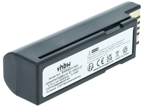 vhbw Akku Ersatz für Zebra 82-166537-01 | BTRY-36IAB0E-00 für Barcodescanner POS (2200mAh, 3,7V, Li-Ion)