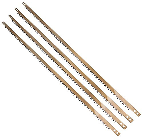 Lot de 4 lames de scie à archet extra longues de 76,2 cm pour arbres, bois vert mouillé