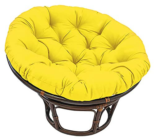 Papasansessel Kissen Yellow Wasserdicht Egg Chair Kissen Polster für Papasansessel für Indoor Outdoor Ersatzpolster, Ohne Stuhl (Ø170cm/66.9 in)