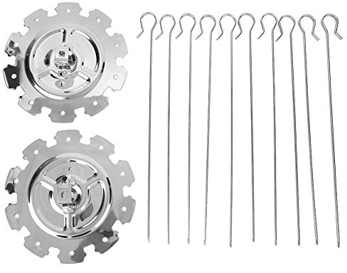Set di Spiedini per Grigliate Riutilizzabili in Acciaio Inossidabile 304, Strumenti per Griglia per Barbecue per Carne in Acciaio Inossidabile 304 per Accessori per Girarrosti a Gabbia per Forno Elett