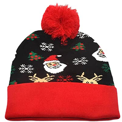 QinMMSPORTS Weihnachtswintermützen für Männer und Frauen, weiche, warme Strickmütze, Skistrumpf, Manschettenmütze Fliegermütze Jungen Winter (O, M)