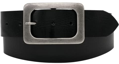 AnnaMatoni Damen Ledergürtel mit Modischer Schließe Damen Gürtel 4cm breit Echt Leder Gürtel (Schwarz 790, TW95-110cm Gesamtlänge)