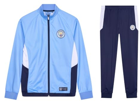 MANCHESTER CITY Offizieller Trainingsanzug Herren - Saison 22/23 - Medium (M) - Langarm Man City Trainingsjacke und Jogginghose - Fussball Jacke und Hose für Training - Man City Tracksuit