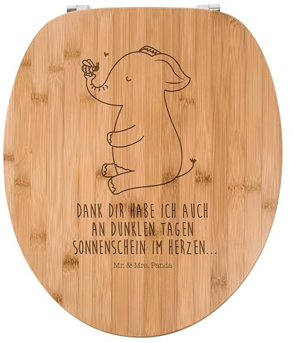 Mr. & Mrs. Panda WC Sitz Elefant Biene - Geschenk, Toilettendeckel, Gute Laune, Klodeckel, Heiratsantrag, lustige Sprüche, Klobrille, Tiere,