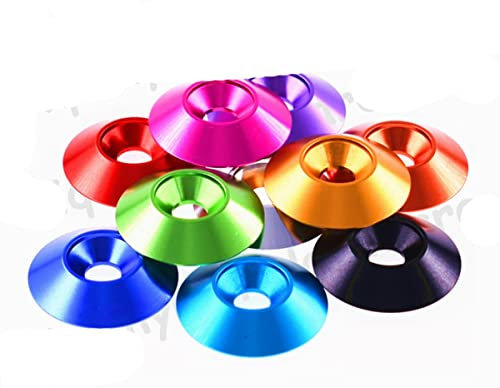 2Pcs-10Pcs M2 M2.5 M3 M4 M5 M6 M8 M10 M12 Unterlegscheiben aus Aluminiumlegierung für Senkkopfschraube Dichtung Multicolor RC Auto Zubehör-10Pcs M4 Regular,Schwarz