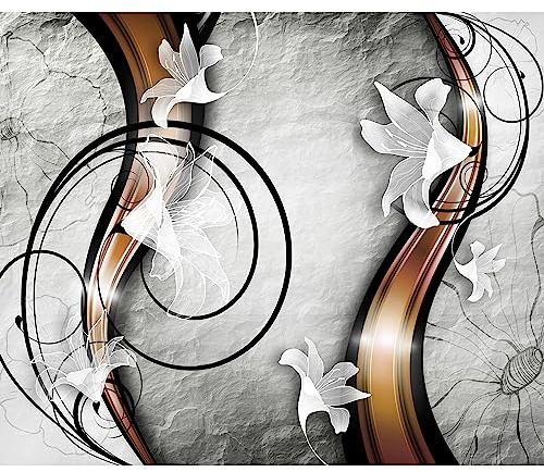murando - Fototapete selbstklebend Blumen Lilien, 490x350 cm, Schlafzimmer | Selbstklebend ohne Kleister, Full HD Druck, ideal fürs Wohn- oder Schlafzimmer, schnelle Montage, lichtbeständig, geruchsfrei