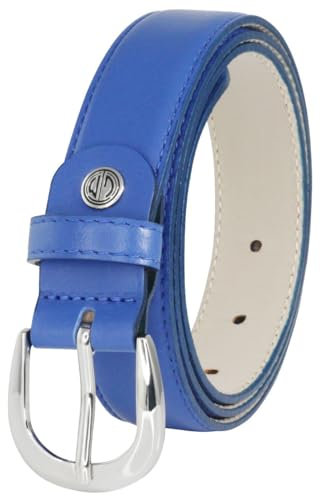 LINDENMANN Ledergürtel Damen 30 mm Nappa-Leder blau, Farbe/Color:blau, Size US/EU:Bundweite 95 cm Gesamtlänge 110 cm W 37.4 L