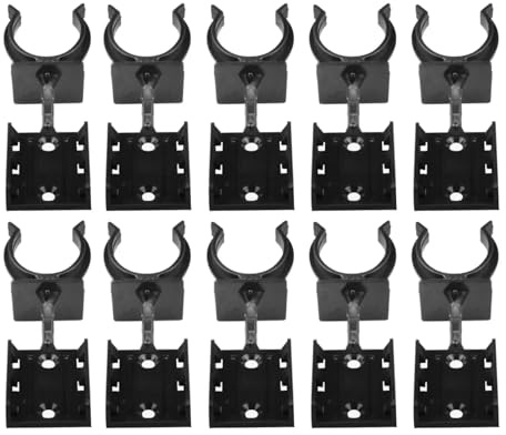 cyclingcolors 10x Gancio per battiscopa zoccolo cucina universale clip piedini zoccalatura plastica zoccolino, Ø 26mm