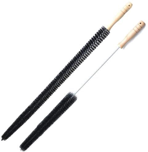 FiTspi Heizkörperreinigungsbürste, 70/75 cm lang, dünne Borsten und Holzgriff, effiziente und einfache Reinigung für die Reinigung von Haus, Büro, Trockner und Waschmaschine, 2 Stück