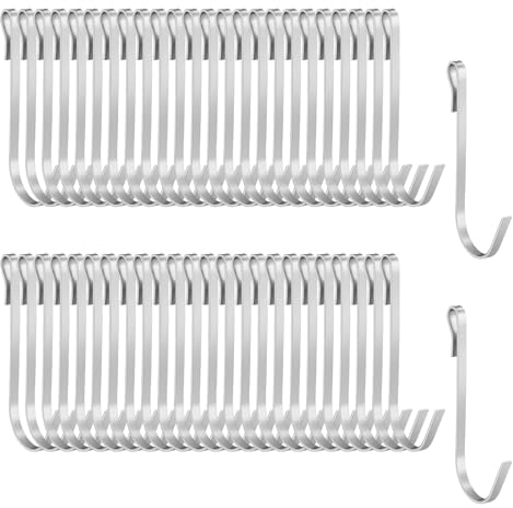 SHENGYIG Crochet s, 50 Pièce Crochet Inox, Forte Capacité Portante, Crochets pas de Bords Tranchants, Résistant L'usure Durable, Adapté Salon, Cuisine, Salle Bain, Chambre Coucher