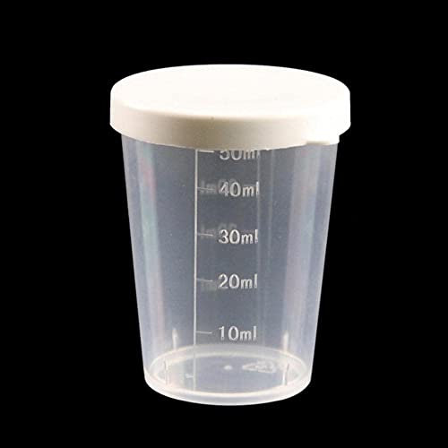 20/30/50 ml Tasse à mesurer pour médicaments avec couvercle Vieille tasse transparente multifonction en plastique pour homme Distributeur de médicaments Gobelet E6P5