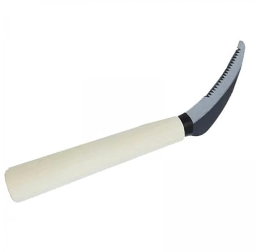 Fenteer 2xUnkrautsichel mit Holzgriff, Edelstahl Unkrautsichel, Leichte Japanische Unkrautsichel für Garten, Terrasse, Gemüse, Silber, 2 STK