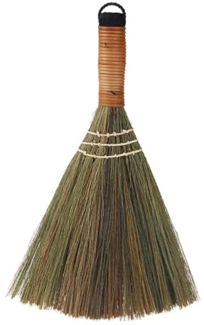 Mini Escoba de Paja, Escoba doméstica Manual Escoba de Paja Registro removedor de Polvo Polvo Hecho a Mano Limpieza del Piso barriendo Escoba Soft HOS,Verde