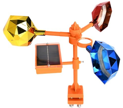 Windrad-Vogelschreck, reflektierender Vogelschutz, Windmühle - Harmloses Schreckgerät - Hängevorrichtung mit glitzernden silbernen Spinnern für Hof, Balkon, Garten, Boote, Terrasse