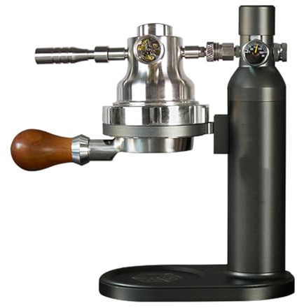 KHZKHC Pneumatische Espresso-Kaffeemaschine, Manuelle Espressomaschinen, Mit Manometer, Verstellbarer Halterung, Schnelle Entlüftung