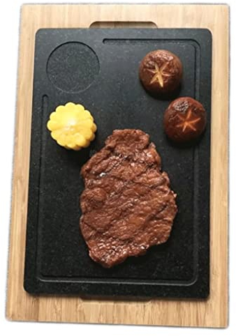 ISCBAFYX Tablas de charcutería Grandes mejoradas, Plato de Servicio Gourmet de Piedra de Pizarra Mejorado para Servir Queso, Carne, Sushi, Pan, Bandeja de Aperitivos Reutilizable