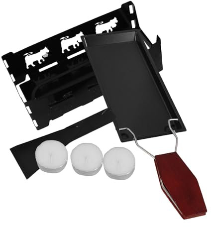 CAXUSD Raclette-pfännchen Mit Holzgriff Faltbar Für Outdoor-abenteuer Antihaftbeschichtung Für Leichte Reinigung Als Grillplatte Für Raclette-grill Und Weichkäsewärmer