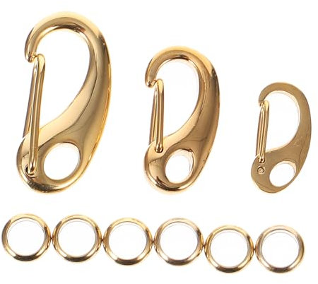 Happyyami 3stücke Teiliges Karabinerhaken Aus Edelstahl Mit Ringen Langlebige Haustier-markierungsklammern Für Hunde Katzenhalsband Einsetzbar Für Halsgeschirr Und Schlüsselanhänger