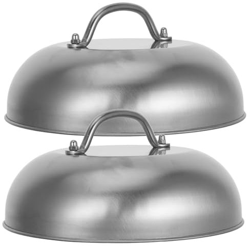 Toyvian 2piezas Redonda Inoxidable Tapa Para Sartén Resistente y Fácil De Limpiar