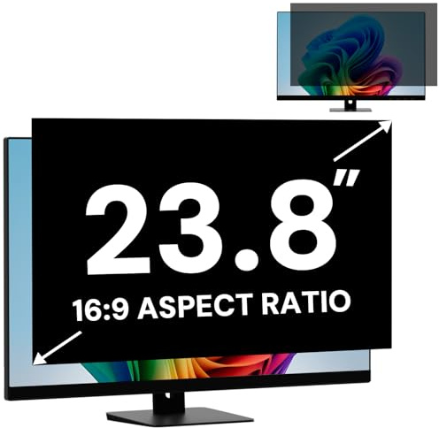 FYJRCY Blickschutzfolie Monitor 23.8 Zoll für 16:9 Seitenverhältnis (52.8 x 29.7 cm), Abnehmbarer 23.8 Zoll Monitor Sichtschutzfolie, Computer Monitor Blickschutzfilter und Blendschutz Blaulichtblock