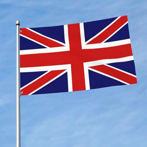 Drapeau imprimé drapeau anglais 1,5 x 0,9 m, drapeau décoratif sur un seul côté, accroché dans la pelouse intérieure et extérieure balcons