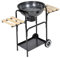 Eleganz Barbecue a sfera Nevada a carbonella in acciaio con regolatore di ventilazione e ripiani laterali in legno, ideale per barbecue in giardino e all'aperto