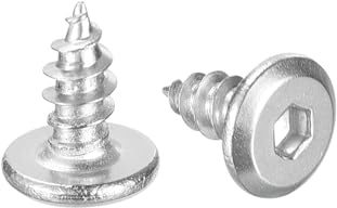 QUARKZMAN M4 x 10mm (100 Pezzi) Viti A Testa Cava Piatta Rotonda, Viti Autofilettanti In Acciaio Inossidabile A Filettatura Completa Con Testa Esagonale Per Mobili In Legno