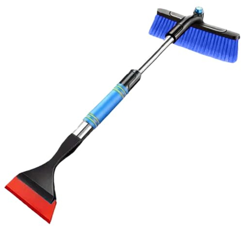Cepillo Quitanieves para Camión – Rascador de Hielo de 71 cm | Herramienta de Limpieza de Aluminio – Quitanieves Extensible y Resistente para Coches, SUV y Autocaravanas, Ideal para Eliminar Escarcha