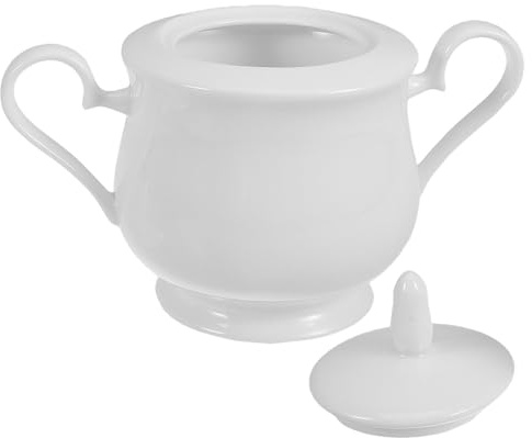 SHINEOFI Zuccheriera in Ceramica 370 Ml Coperchio Ermetico Contenitore per Zucchero da Caffè e Bar Stile Europeo Elegante per Cucina Ufficio e Bar