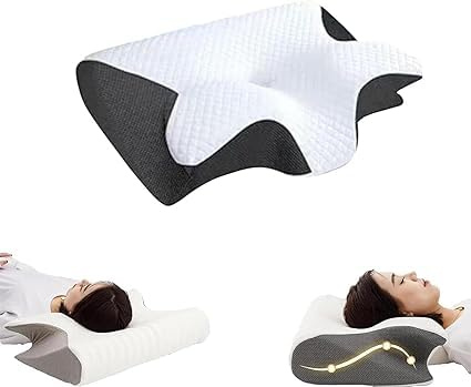 Neckhaven - Cuscino per ospitalità Neck Haven, cuscino per russare per apnea del sonno, per chi dorme di lato e schiena, cuscino ergonomico per il collo, cuscino di supporto traspirante (nero)