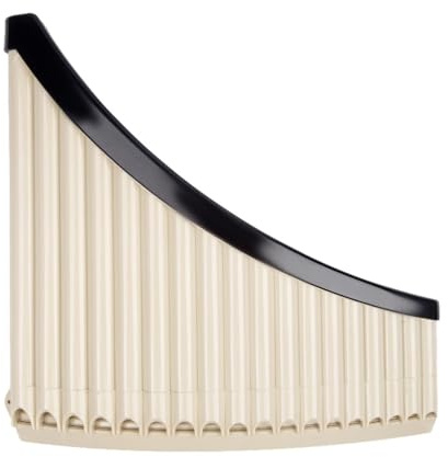 Tragbare Mini-Panflöte 1pc Pan Flöte 16/18 Rohre Panflöte AC Tone Tunable Flauta Abs Basis Panflute Professionelle Rohr Musik Instrument(18 Hole-Beige)