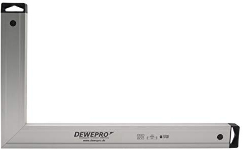 DEWEPRO® Aluminium Bauwinkel 90° - Winkel - Maurerwinkel - Messwinkel - Profilwinkel - Aluwinkel - 60x40cm