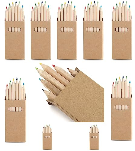 60 Buntstifte nach EN71-3 und EN71-1 zertifiziert in 10 Sets mit je 6 Buntstiften als Party Mitgebsel auch für Restaurants oder Hotels oder im nachhaltigen Papp Etui von notrash2003®
