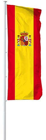 Vispronet® Nationalfahne 120x300 cm ✓ in Deutschland produziert ✓ versch. Materialien ✓ Hochformat (Multiflag®, Spanien)