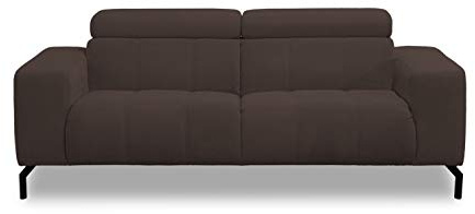 DOMO Collection Cunelli 2 Sitzer, Sofa mit Rückenfunktion, Garnitur mit Relaxfunktion, braun, 208x104x79 cm | 2 Sitzer mit Rückenfunktion, modernes Sofa mit stabilem Metallfuß und hohem Sitzkomfort, 208x104x79 cm (BxTxH)