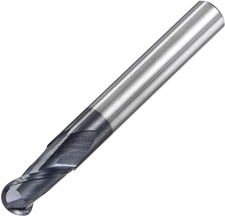sourcing map VHM Schaftfräser 3 mm, 2 Zähne, Klingenlänge 12 mm, Geschwärzt (passiviert)-Beschichtung CNC Fräser für Edelstahl, Verbundwerkstoffe und Legierungen, Schwarz