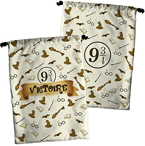 LolaPix Borsa snack personalizzata. Borsa per la merenda per bambini. Regalo personalizzato con nome. 30x23 cm. Vari disegni. Mago