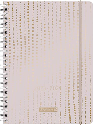 BRUNNEN Schülerkalender „Pearls“ 2023/2024 2 Seiten = 1 Woche A5 natur