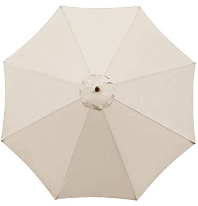 maxant Replacement Parasol Canopy, replacement parasol cover 2.7M/3M+6 Arms/8 Arms replacement parasol fabric cover for Garden Umbrella (Beige, 3M+8 Arms)