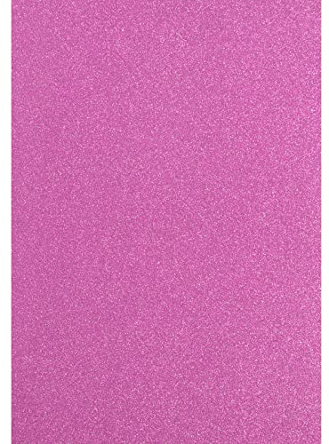 Florence Papier Pailleté Rose - A4 - 5 - 350 g/m² - Rose Clair - Papier Cartonné à Paillettes pour Loisirs Créatifs, Scrapbooking et Cartes de Vœux